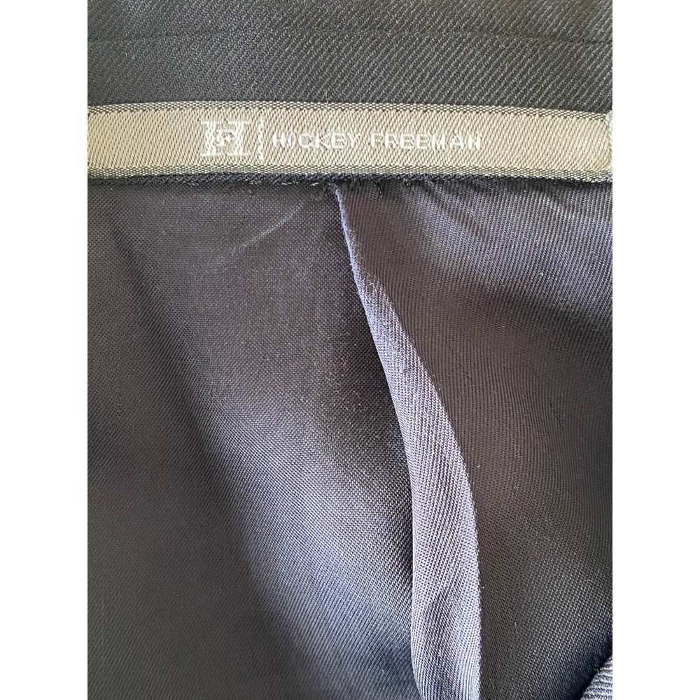 Hickey Freeman Men's Black 100% Wool Super 130s Suit Jacket Blazer Nordstrom 44L - Picture 3 of 7